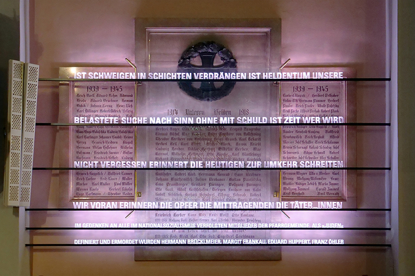 Lichtinstallation Heilandskirche Graz