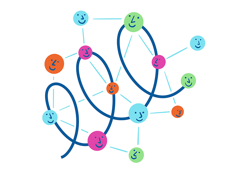 Wolke - ein Netzwerkprojektd er vielen Sichtweisen - Logo (Illustration von Coline Robin)