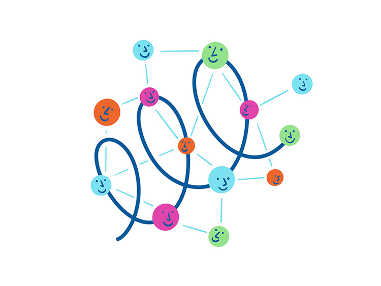 Wolke - ein Netzwerkprojektd er vielen Sichtweisen - Logo (Illustration von Coline Robin)