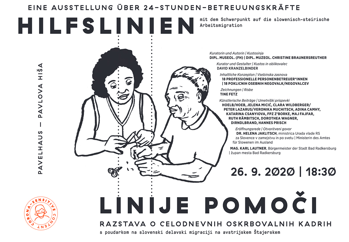 HILFSLINIEN | LINIJE POMOČI - Flyer –Zeichnung | Risbe: Tine Fetz