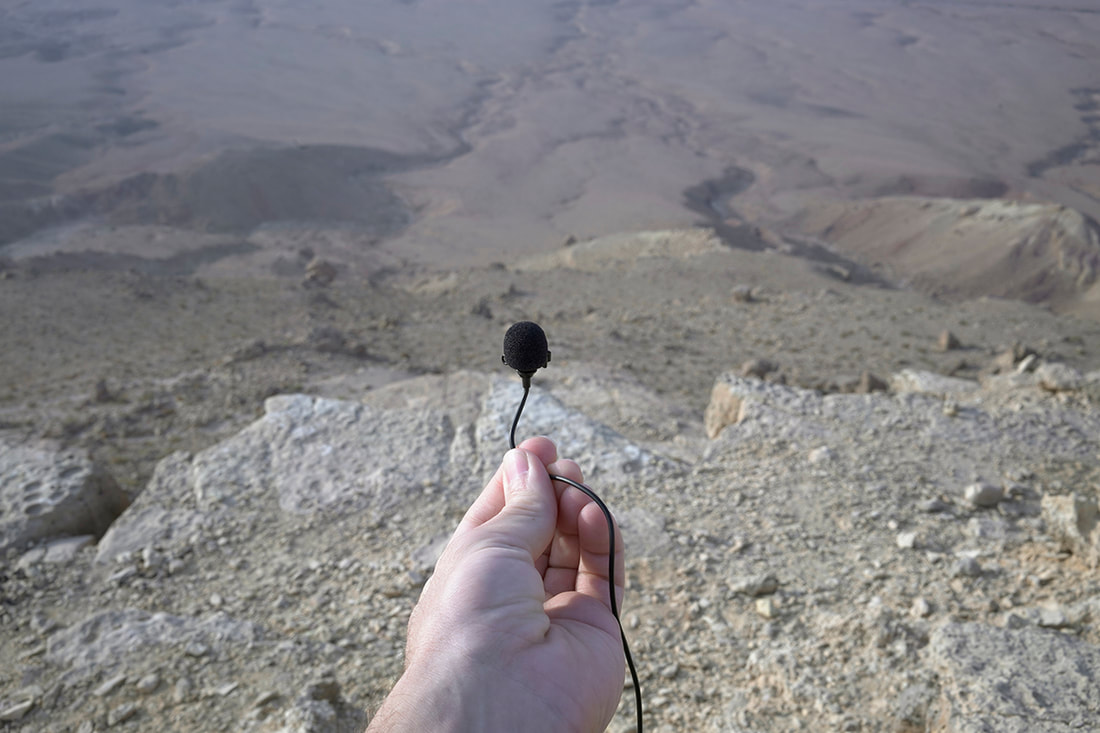 Spontaneous sound recording of the Negev, Dan Robert Lahiani to Adina Camhy, 2020, Photo: Dan Robert Lahiani